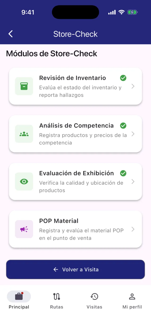 Los cuatro módulos del store check